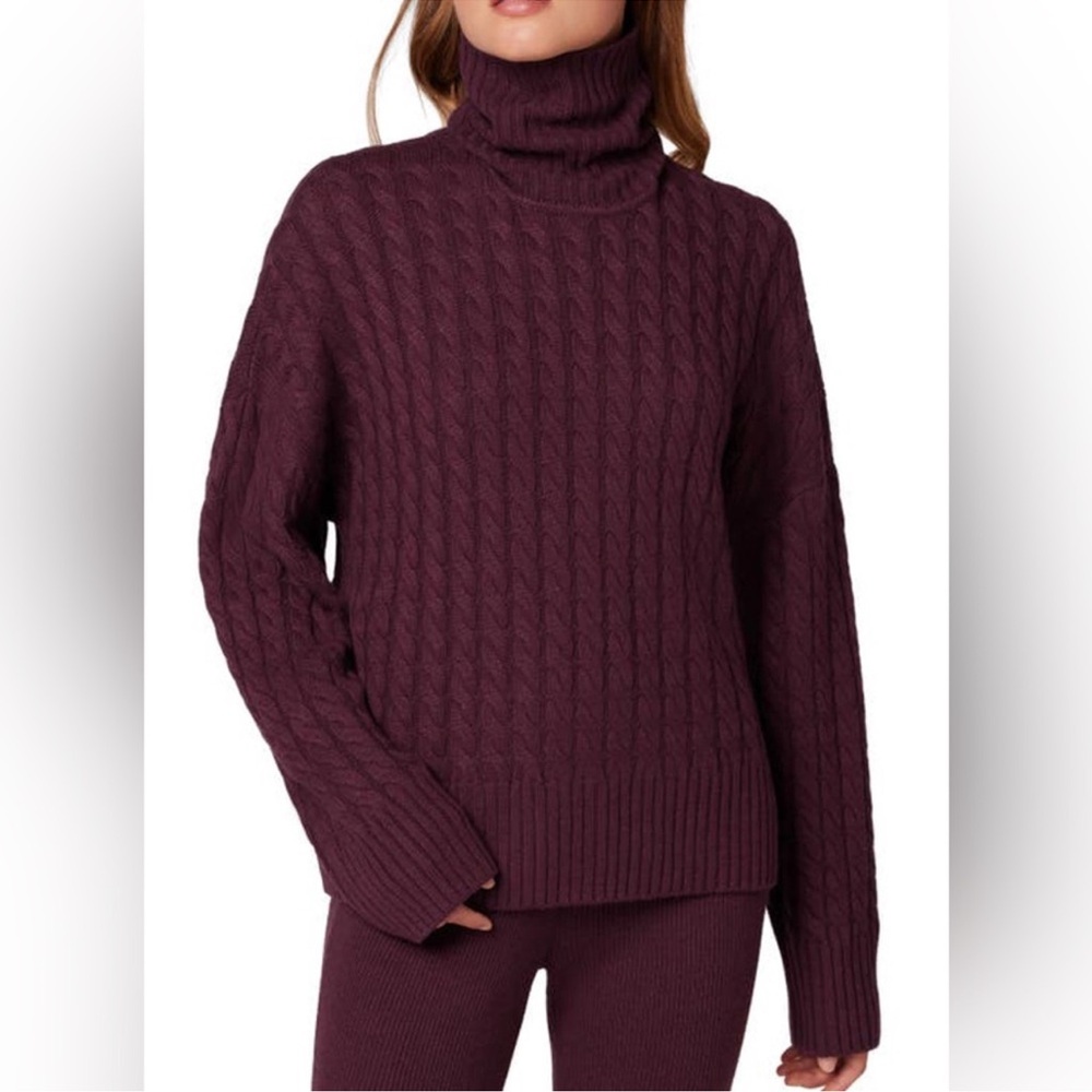 NWT Favorite Daughter Turtleneck Sweater in Plum Purple Burgundy